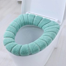 DouranShop Yeşil Stil Kış Sıcak Klozet Kapağı Mat Örgü Kalın Yumuşak Yıkanabilir Closestool Yastık Banyo Closestool Sıcak Aksesuarları (Yurt Dışından)