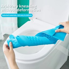 DouranShop Mavi Stil Su Geçirmez Klozet Minderi Banyo Aksesuarları Silikon Dört Mevsim Ev Yıkanabilir Macun Köpük Tuvalet Kapağı (Yurt Dışından)