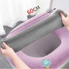 DouranShop A-Gri Tarzı 1 Adet Kış Sıcak Klozet Kapağı Saplı Yıkanabilir Yeniden Kullanılabilir Banyo Aksesuarları Ev Dekor Klozet Kapağı (Yurt Dışından)