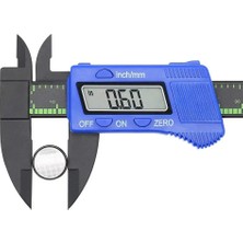 Zining Shop Mavi Stil Hassas Dijital Kumpas Büyük LCD Ekran Plastik Elektronik Sürmeli Kumpas Ölçme Aracı mm (Yurt Dışından)