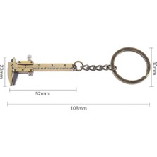 Zining Shop Altın Tarzı Anahtarlıklar Sürmeli Kumpas Taşınabilir Moda Takı Anahtarlık Araba Anahtar Yüzükler Ölçme Ölçme Araçları Cetvel Sürmeli Kumpas (Yurt Dışından)