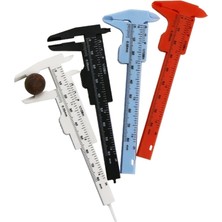 Zining Shop Kırmızı Stil 4 Piecelastik Kumpas Sürmeli Kumpas Çift Ölçekli Sürgülü Ölçer Ölçme Aracı Öğrenci Ofis Kullanımı (Yurt Dışından)