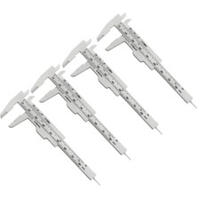 Zining Shop Kırmızı Stil 4 Piecelastik Kumpas Sürmeli Kumpas Çift Ölçekli Sürgülü Ölçer Ölçme Aracı Öğrenci Ofis Kullanımı (Yurt Dışından)