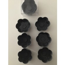 Pink Rose Bybirgül Antrasit 12’li Silikon Mini Papatya Kek Kalıbı,Muffin ,Airfrey Kalıbı 12 Adet