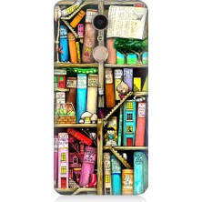 Teknomeg Casper Via G1 Plus Uyumlu Kitaplık ve Raflar Books Shelf Desenli Silikon Kılıf