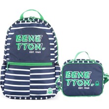 Benetton Laptop Bölmeli Okul Sırt Çantası 3 Bölmeli+Beslenme Çantası