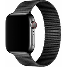 Pistech Apple Watch Seri 2/3/4/5/6/7/8/9/se 38MM-40MM-41MM Uyumlu Starlight Milano Hasır Metal Kordon