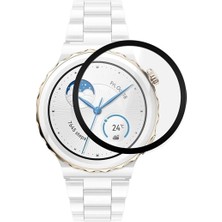 Pistech Huawei Watch Gt 3 Pro 43MM Uyumlu   Seramik Tam Kaplayan Temperli Cam Full Ekran Koruyucu