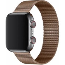 Pistech Apple Watch 42/44/45/49MM Uyumlu 1/2/3/4/5/6/se/7/8/9/ultra/ultra2 Milano Metal Hasır Kordon