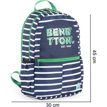 Benetton Laptop Bölmeli Okul Sırt Çantası 3 Bölmeli+Beslenme Çantası+Kalemlik