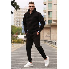 Yakamel Erkek Kalın 3 Iplik Şardonlu Eşofman Takımı