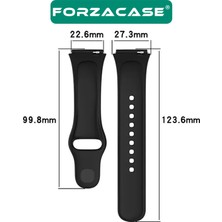 Forzacase Xiaomi Redmi Watch 3 Active ile Uyumlu Silikon Kordon Kayış + Ekran Koruyucu Film - FC171