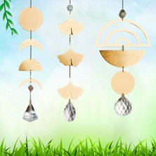 Bettyalala Pirinç Suncatcher Kristal Güneş Yakalayıcı Aydınlatma Kolye Bahçe Bahçe Dekorasyon Avize Kristal Aksesuarları (Yurt Dışından)