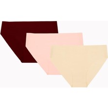 Nbb 330 Bayan Çok Renkli Lazer Kesim Basic Külot 3 Adet