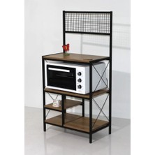 Mobilya Sarayı Ahşap Raflı Metal Lüks Kiler