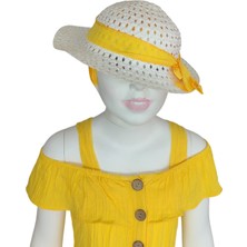 Urz Kids Hasır Şapka Aksesuarlı Askılı Tulum