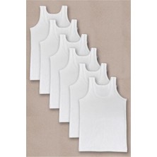 Shopiolog Kız Çocuk Geniş Askılı Penye 6 Lı Atlet