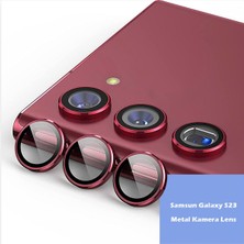 Newface Samsung Galaxy S23 Ultra Metal Kamera Lens - Kırmızı 327107