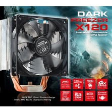 Dark Freezer X120 DKCCX120 Hava Soğutmalı AM4-1200P LED Işlemci Fanı