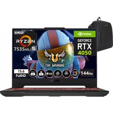 Asus Tuf Gaming A15 FA507NU-LP140 Amd Ryzen 5 7535HS 16GB Ddr5 512GB SSD 15.6 Inç Fhd 144Hz 6gb RTX4050 140W WINDOWS11HOME Taşınabilir Bilgisayar FA507NU-LP14017+WEBLEGELSINÇANTA