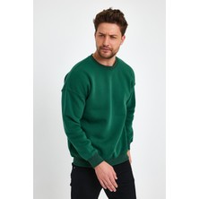 Kef Clothing Yeşil Sweatshirt, Oversize Sweatshirt, Erkek Sweatshirt