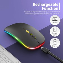 Blackbird Game Center Siyah Rgb Şarjlı Kablosuz 1600DPI Işıklı Kablosuz Mouse Bwm6