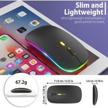 Blackbird Game Center Siyah Rgb Şarjlı Kablosuz 1600DPI Işıklı Kablosuz Mouse Bwm6