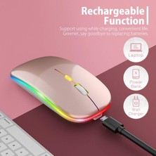 Blackbird Game Center Rose Gold Rgb Şarjlı Kablosuz 1600DPI Işıklı Kablosuz Mouse Bwm6