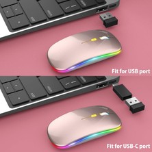 Blackbird Game Center Rose Gold Rgb Şarjlı Kablosuz 1600DPI Işıklı Kablosuz Mouse Bwm6