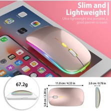 Blackbird Game Center Rose Gold Rgb Şarjlı Kablosuz 1600DPI Işıklı Kablosuz Mouse Bwm6