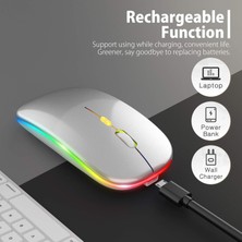 Blackbird Game Center Gri Rgb Şarjlı Kablosuz 1600DPI Işıklı Kablosuz Mouse Bwm6