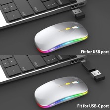 Blackbird Game Center Gri Rgb Şarjlı Kablosuz 1600DPI Işıklı Kablosuz Mouse Bwm6