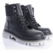 Getcho Patiro Kadın Bilekten Lastikli Siyah Bot