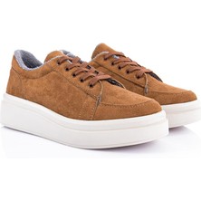 Getcho Ramos Kadın Süet Taba Spor Ayakkabı