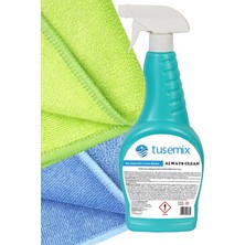 Silver Home Universal Parlak Doku 2li Mikrofiber 40X40CM Temizlik Bezi ve Tusemix Always Clean Çok Amaçlı Ultra Güçlü Leke Çıkarıcı 750 ml