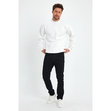 Kef Clothing Beyaz Sweatshirt, Oversize Sweatshirt, Erkek Sweatshirt