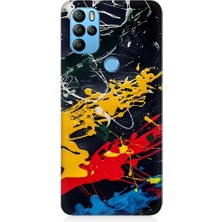 Teknomeg General Mobile GM21 Pro Uyumlu Renkli Boya Darbeleri Desenli Silikon Kılıf