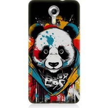 Teknomeg General Mobile Discovery 4g Uyumlu Renkli Boyalı Panda Desenli Silikon Kılıf