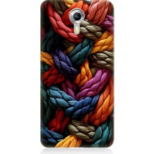 Teknomeg General Mobile Discovery 4g Uyumlu Pastel Renkli Düğüm Ipler Desenli Silikon Kılıf