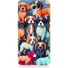 Teknomeg General Mobile Discovery 4g Uyumlu Sevimli Pastel Köpekler Desenli Silikon Kılıf