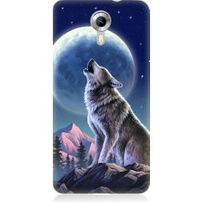 Teknomeg General Mobile Discovery 4g Uyumlu Kurt ve Ay Desenli Silikon Kılıf