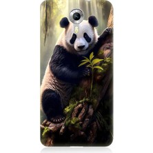 Teknomeg General Mobile Discovery 4g Uyumlu Panda ve Ağaç Desenli Silikon Kılıf
