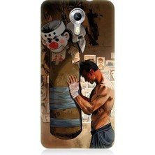 Teknomeg General Mobile Discovery 4g Uyumlu Boksör ve Kum Torbası Desenli Silikon Kılıf