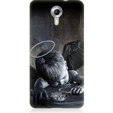 Teknomeg General Mobile Discovery 4g Uyumlu Hayattan Bıkmış Melek Desenli Silikon Kılıf