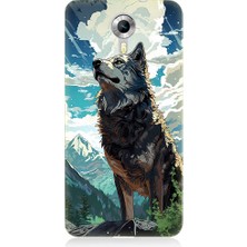 Teknomeg General Mobile Discovery 4g Uyumlu Fantastik Bulutlar ve Kurt Desenli Silikon Kılıf