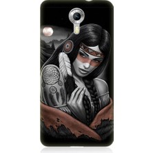 Teknomeg General Mobile Discovery 4g Uyumlu Kızılldereli Kız Dreamcatcher Desenli Silikon Kılıf