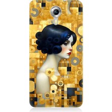 Teknomeg General Mobile Discovery 4g Uyumlu Altın Desnlerle Kadın Desenli Silikon Kılıf