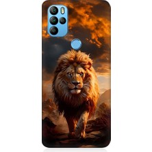 Teknomeg General Mobile GM21 Pro Uyumlu Yırtıcı Aslan Kral Desenli Silikon Kılıf