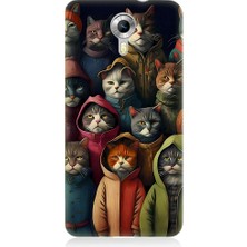 Teknomeg General Mobile Discovery 4g Uyumlu Kapşonlu Kediler Desenli Silikon Kılıf