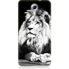 Teknomeg General Mobile Discovery 4g Uyumlu Siyah Beyaz Aslan Desenli Silikon Kılıf